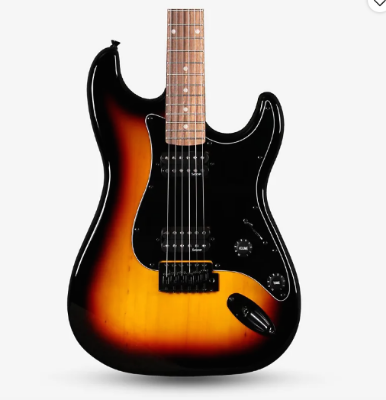 Picture of SQOE SEST210 SB  Super Stratocaster Body HH Electric Guitar Rosewood Fretboard