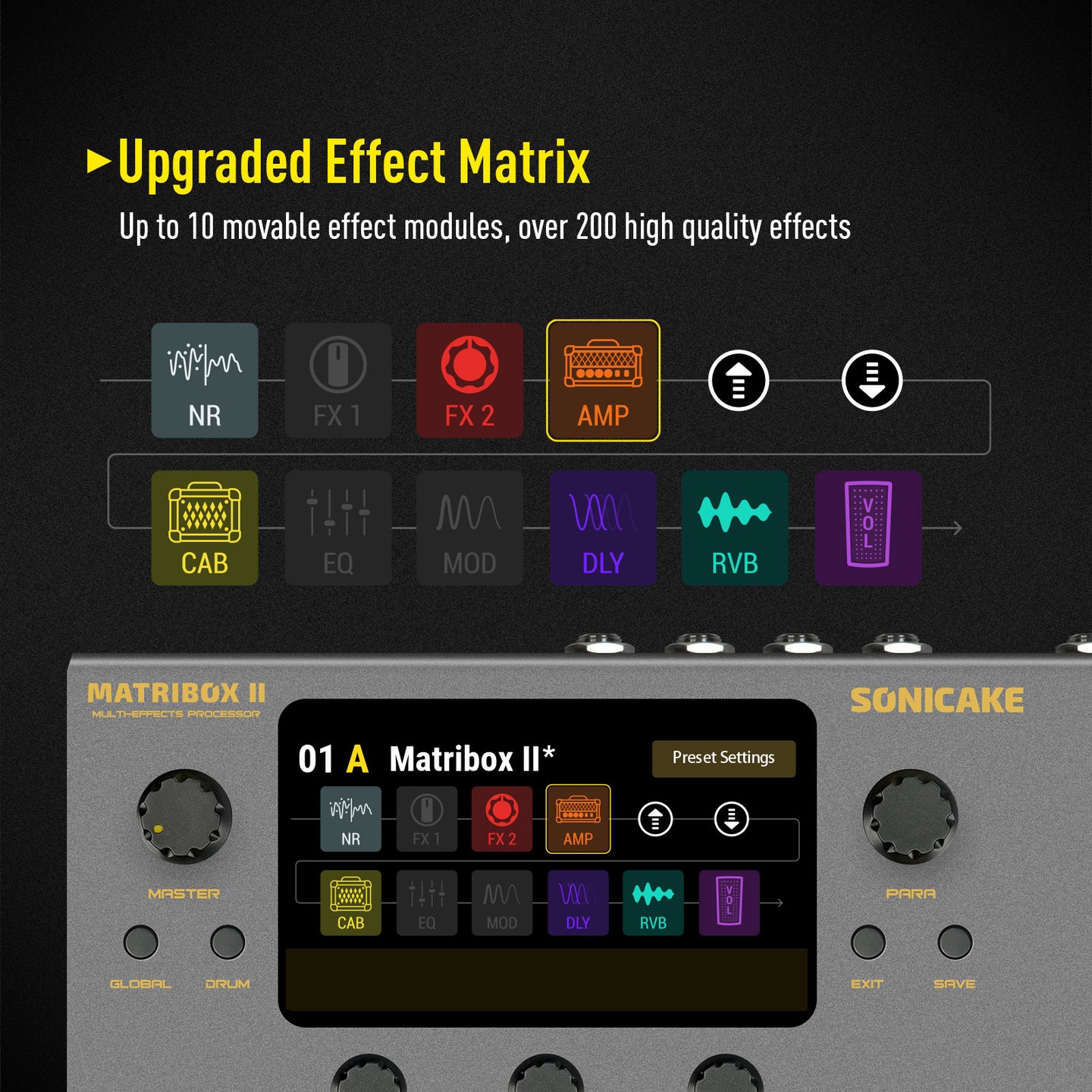 Picture of SONICAKE Matribox II QME-100 Multi-effects Guitar Processor