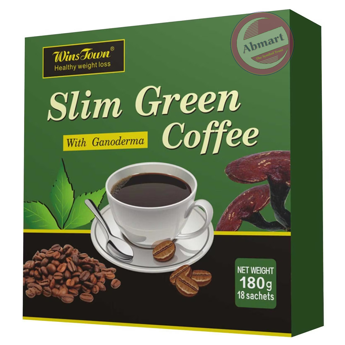 Picture of Wins Town Slim Ganoderma Green Coffee (18 Satches) 180 Gm