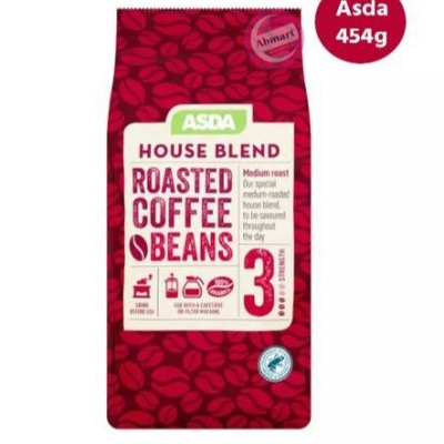 Picture of ASDA HOUSE BLEND ROASTED COFFEE BEANS 454gm ( Belgium )