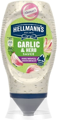 Picture of Hellmann's Creamy Garlic & Herb Sauce 250ml