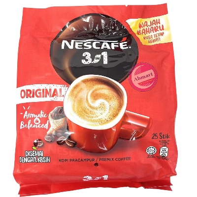 Picture of Nescaf Blend & Brew 3 In 1 Instant Coffee 1 Pack (25 Sticks) (Malaysia) - Coffee