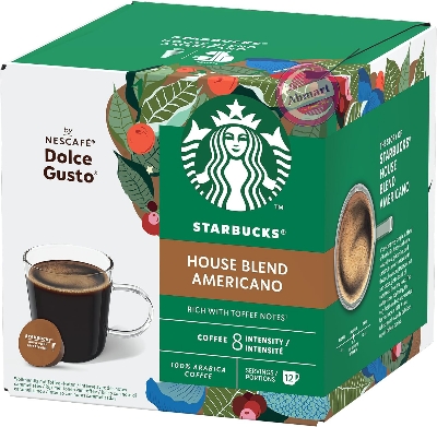 Picture of STARBUCKS Americano House Blend Medium Roast Coffee Pods by NESCAFÉ Dolce Gusto