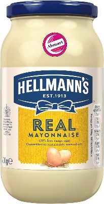 Picture of Hellmann's Real Mayonnaise mayo made with 100% free-range eggs and sustainably sourced oils for fries, burgers, and salads 400 g