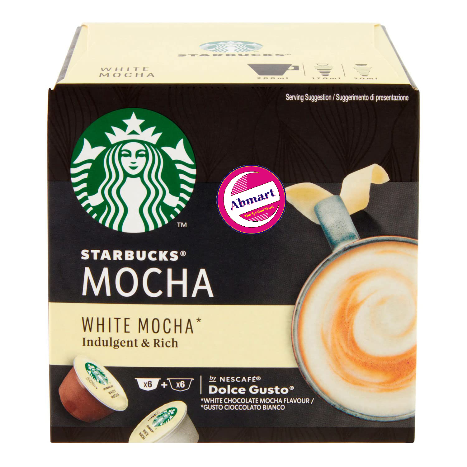 Picture of Starbucks White Mocha by Nescafe Dolce Gusto Coffee Pods, Box of 12 Capsules, 123g