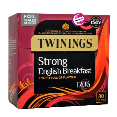 Picture of Twinings 1706 Strong English Breakfast Lively & Full of Flavour-250 gram (80 tea bags)