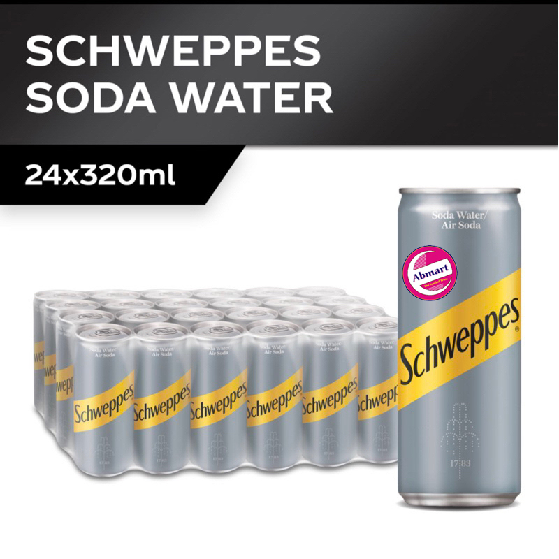 Picture of SCHWEPPES SODA WATER 320ml X24 cans