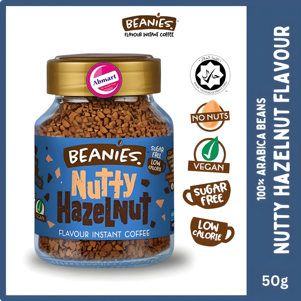 Picture of Beanies nutty hazzlenut Flavoured Instant Coffee 50gm UK