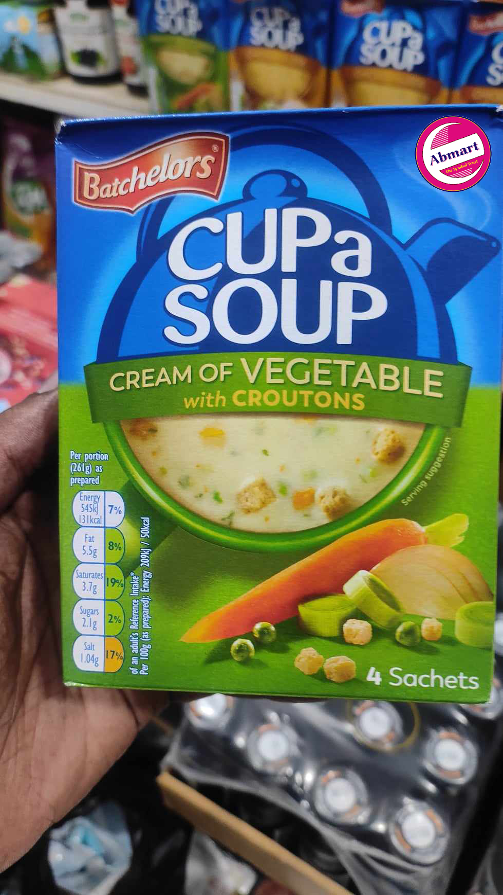Picture of Batchelors Cup a Soup Cream of Vegetable with croutons 4 sachets