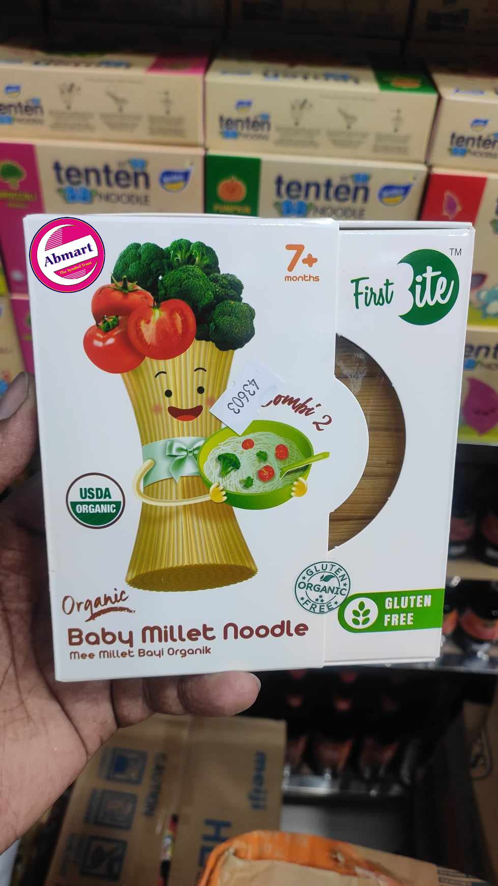 Picture of FIRST BITE Organic Baby Millet Gluten Free Noodle 180g | Combi 2 | From 7+ Months Kids | Malaysia