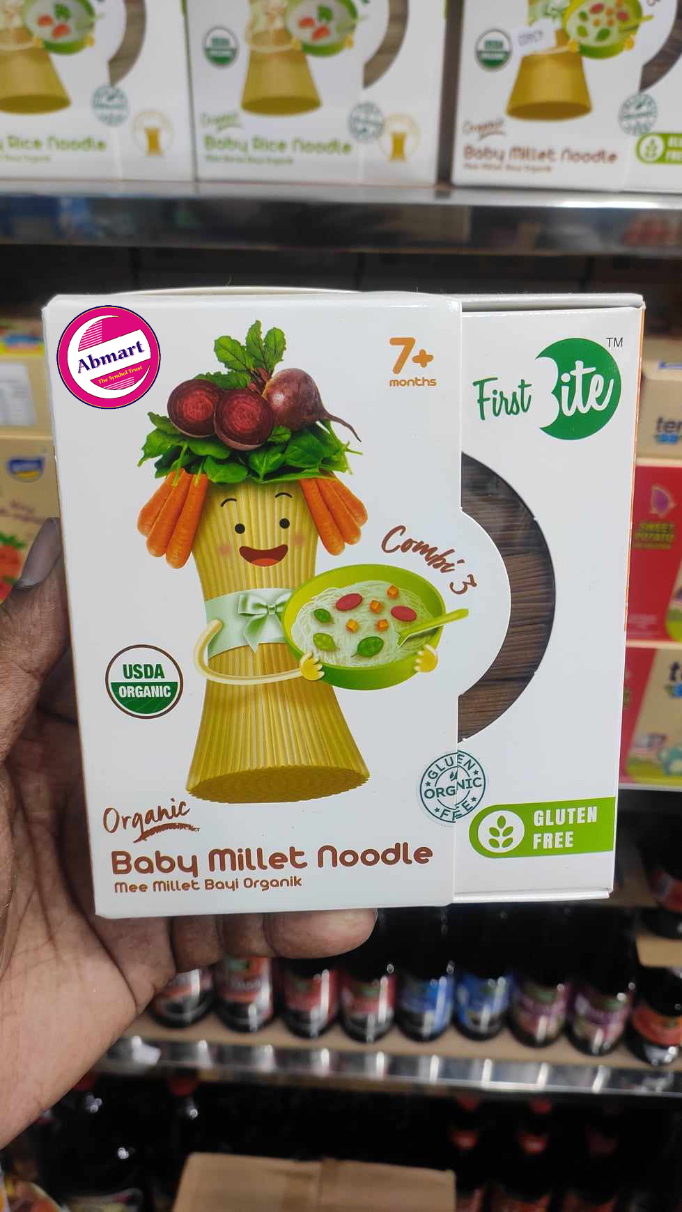 Picture of FIRST BITE Organic Baby Millet Gluten Free Noodle 180g | Combi 3 | From 7+ Months Kids | Malaysia