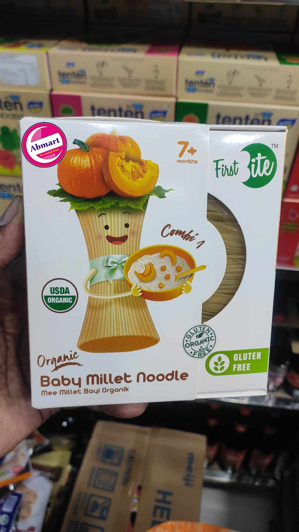 Picture of FIRST BITE Organic Baby Millet Gluten Free Noodle 180g | Combi 1 | From 7+ Months Kids | Malaysia