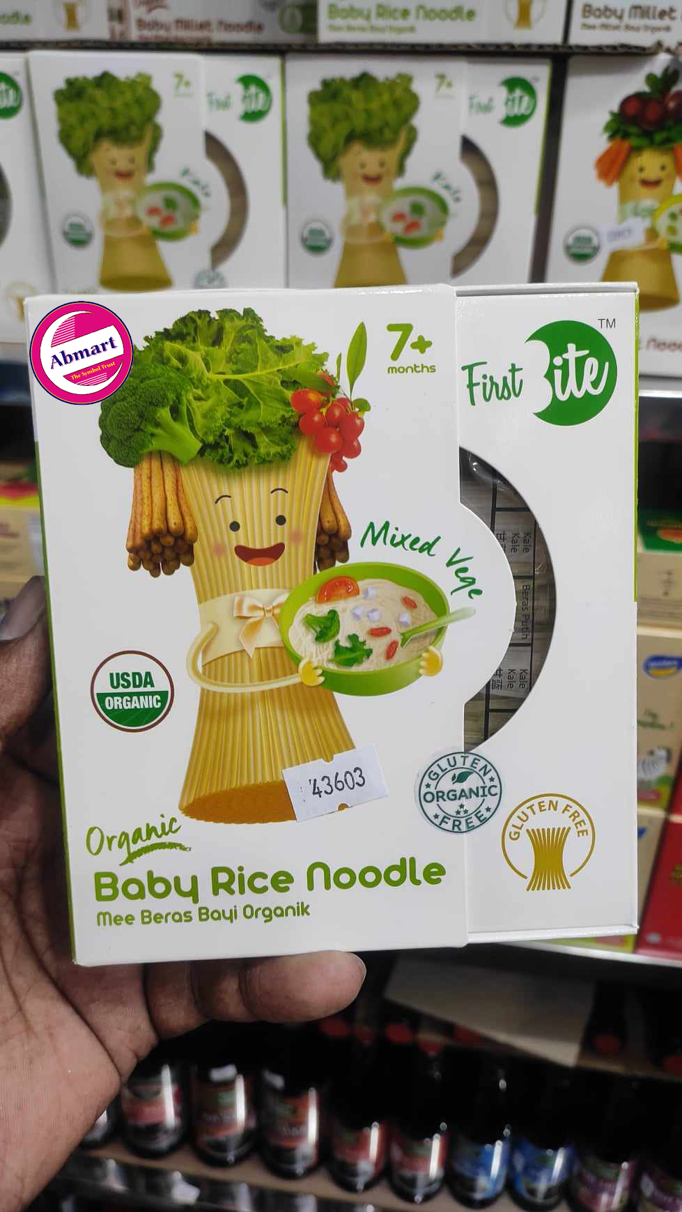 Picture of FIRST BITE Organic Baby Millet Gluten Free Noodle 180g | Mixed Vegetable | From 7+