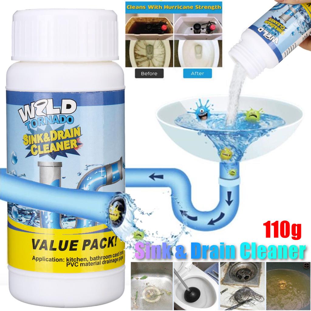 Picture of Pipe Drain Cleaner Kitchen Sink Toilet Drain Cleaner Block Unblock Powder Pipeline Clean Unblocker