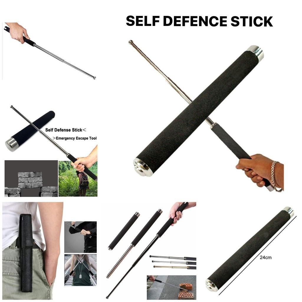 Picture of Portable Folding Stick Tool Stainless Steel Telescopic Rod-Self Defence Stick Walking Stick