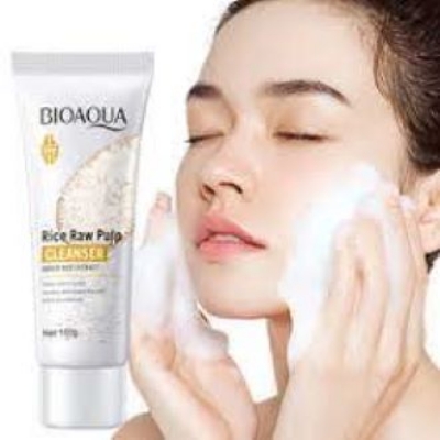 Picture of BIOAQUA Deep Cleansing Rice Raw Pulp Foam Facial Cleanser- 100g - Face Wash