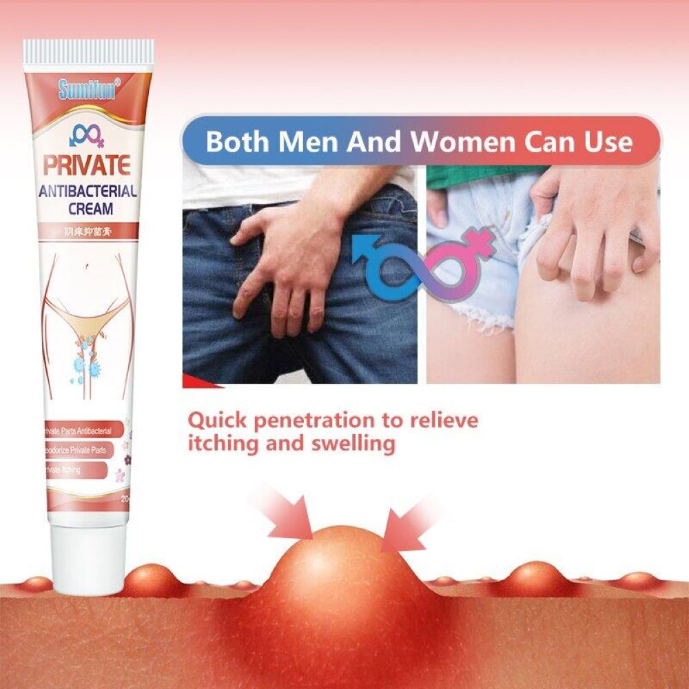 Picture of Sumifun Private Parts Antibacterial Cream Plant Extracts Gentle Care Itchy Skin Ointment for Eczema Anti Fungal Cream 20g