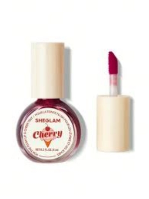 Picture of SHEGLAM For The Flush Lip & Cheek Tint-Fruit Punch Long-Lasting Matte Finish Lip Tint Easy-To-Use Lightweight Blush Moisturizing Lip Stain Liquid Lipstick Pink Liquid Lipstick