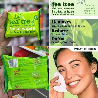 Picture of Tea Tree Facial Cleansing Wipes 25 pc