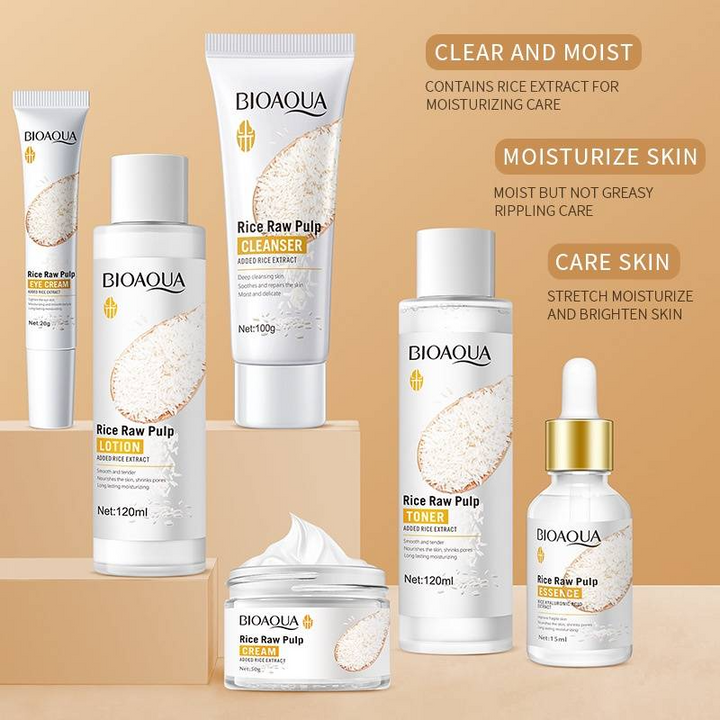 Picture of BIOAQUA Rice Raw Pulp Skin Care Rejuvenating Set