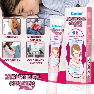 Picture of SUMIFUN Menstrual Cramps Pain Reliever Cream Mabisang Gamot Pamparegla Menstrual Cup Irregular Menstruation Pain Reliever Rub Original Essential Pain Relief Rub Massage Rub Balm Pain Reliever Ointment for Muscle Pain Gout