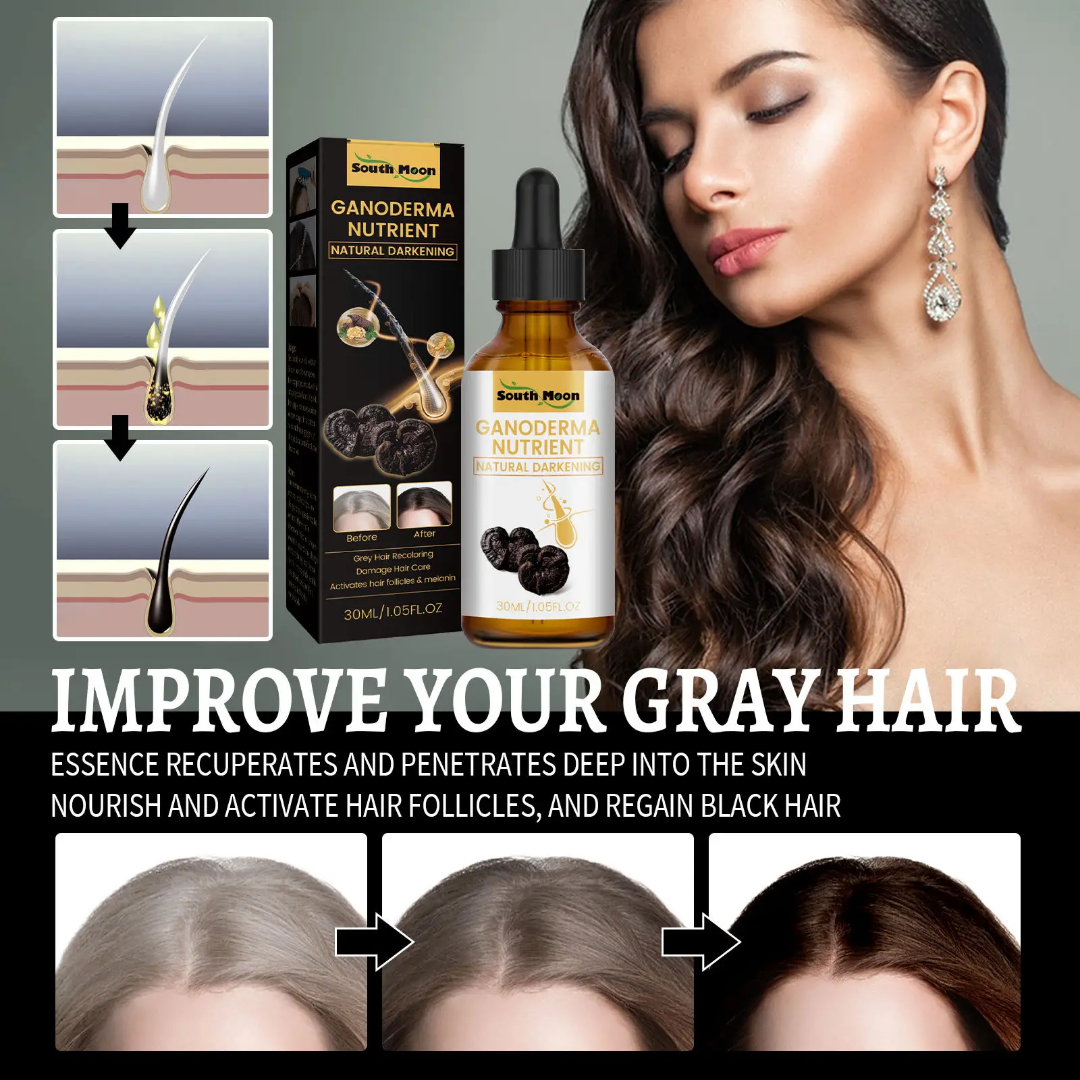 Picture of South Moon Ganoderma Nutrient - Natural Darkening Hair Serum (30ml / 1.05 fl oz)