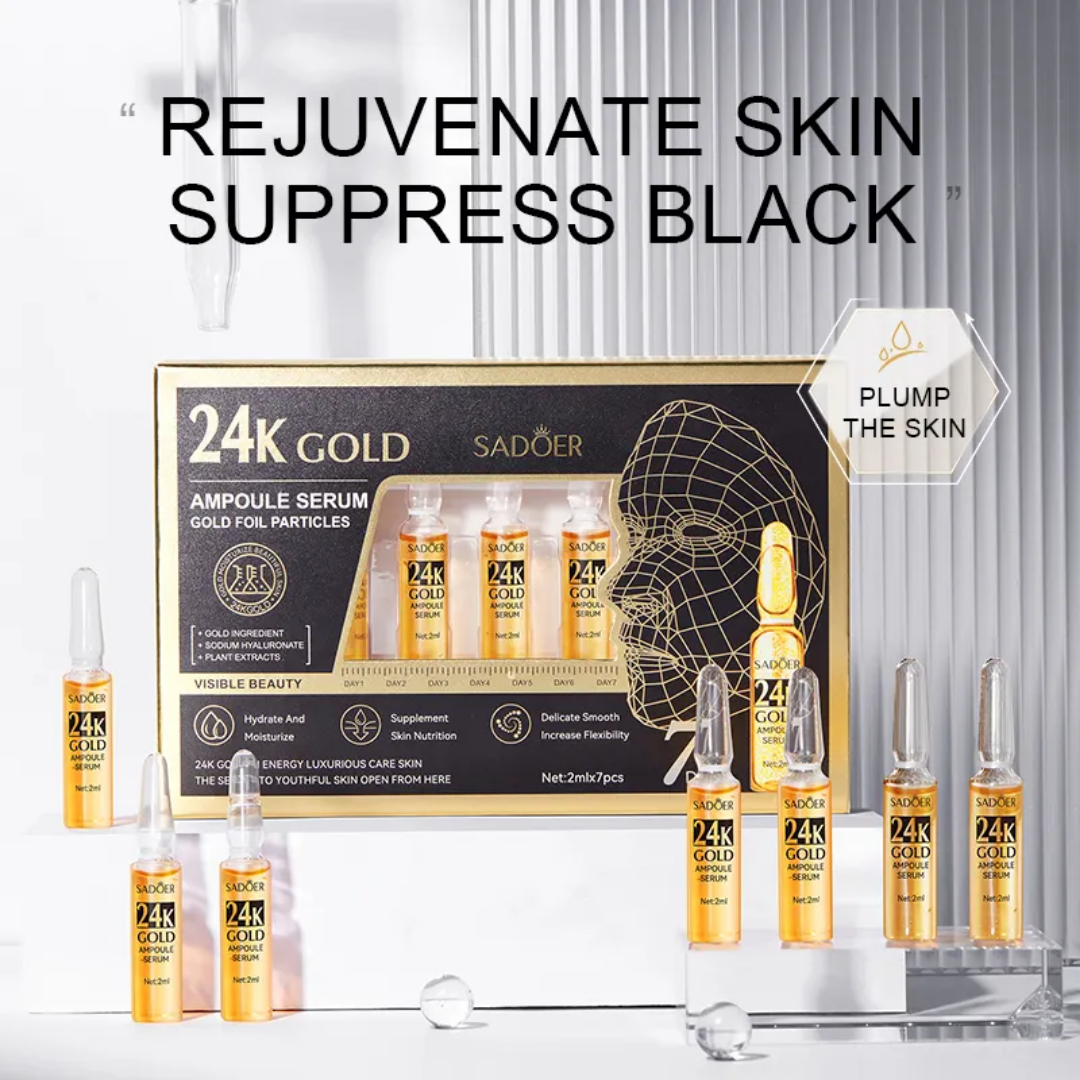Picture of SADOER 24K Gold Ampoule Serum with Gold Foil Particles - 7 Pcs Set