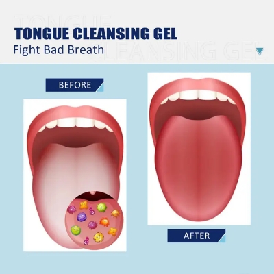 Picture of EELHOE Tongue Cleansing Gel and Tongue Scraper Kit - Fights Bad Breath, Special for Tongue (50g)
