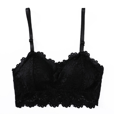 Picture of Spring and summer thin section anti-glare gathering sexy lace tube top breathable no steel ring sling wrap bra bra girl underwear