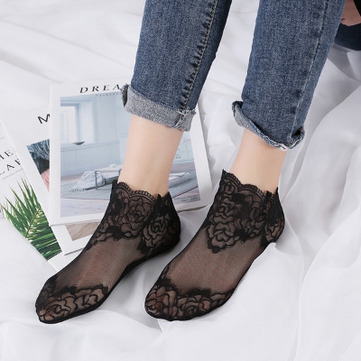 Picture of Korean Style Socks Women's Short Tube Boat Socks Korean Girl Black1stFancy