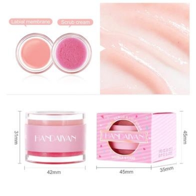 Picture of HANDAIYAN Scrub Lip Mask 2 in 1 Double Effect Lipstick Repairs Dead Skin and Cuticle Removing Lip Scrub Lip Gloss- 10gm