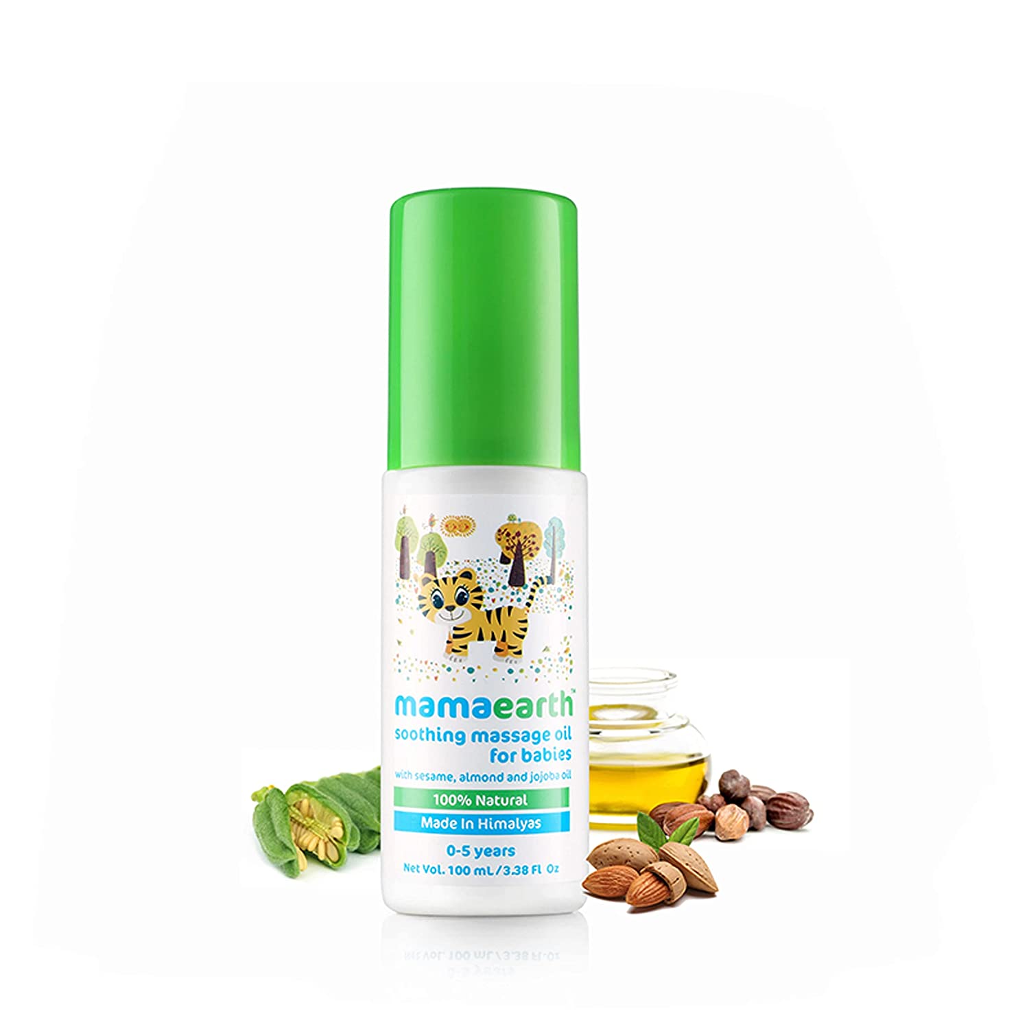Picture of Mamaearth Soothing Baby Massage Oil, with Sesame, Almond & Jojoba Oil - 100ml