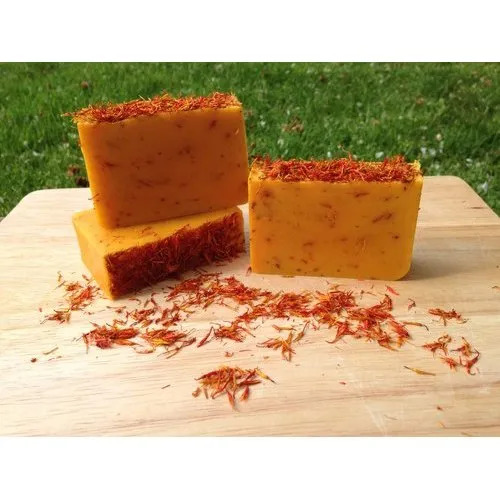 Picture of Hand Made Real Saffron Goat Milk Bar Soap -90g