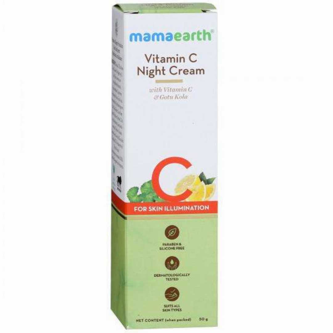 Picture of Mamaearth Vitamin C Night Cream with Vitamin C & Gotu Kola for Skin Illumination 50 g