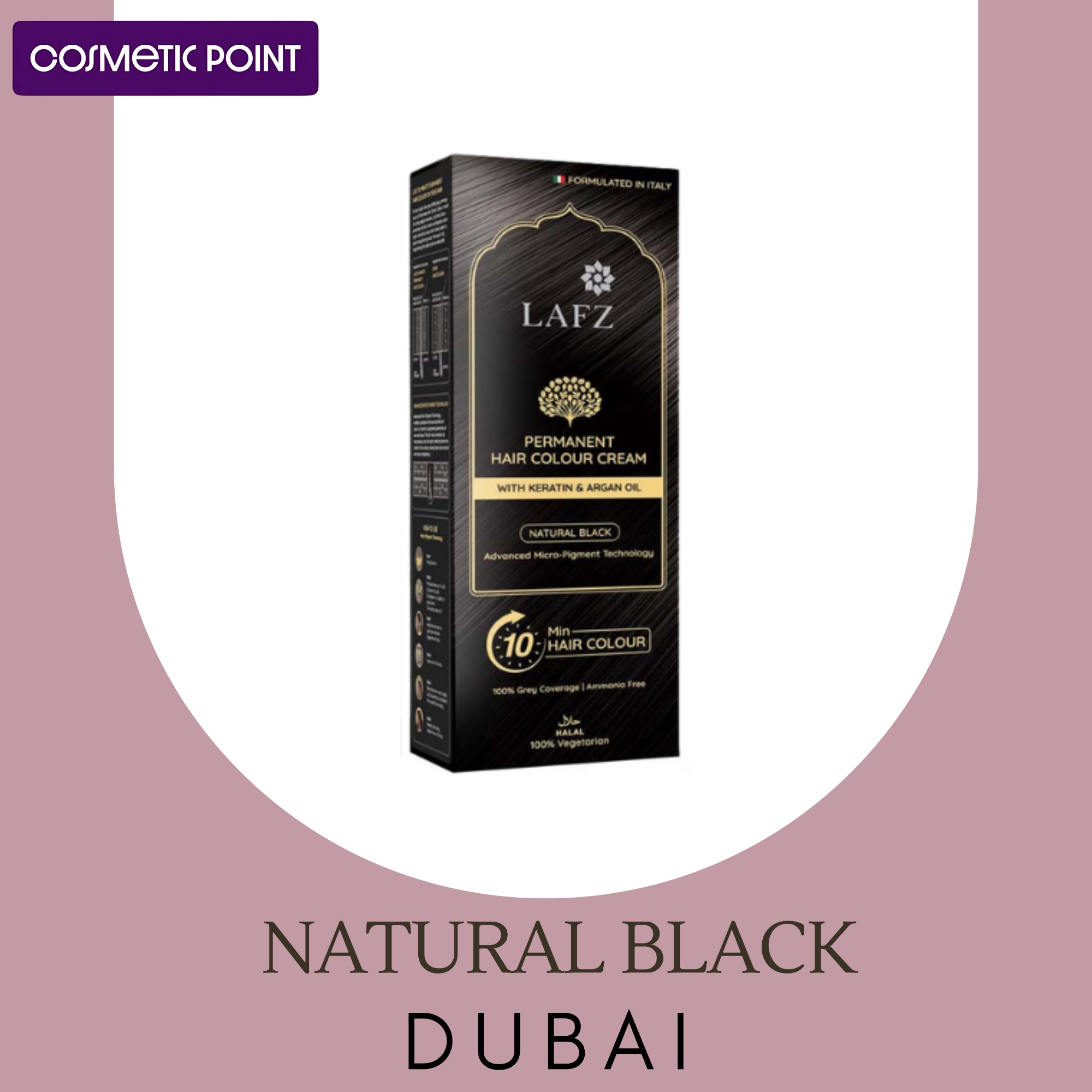 Picture of Lafz Permanent 10 Min Hair Color Cream Dubai (40ml) - Natural Black