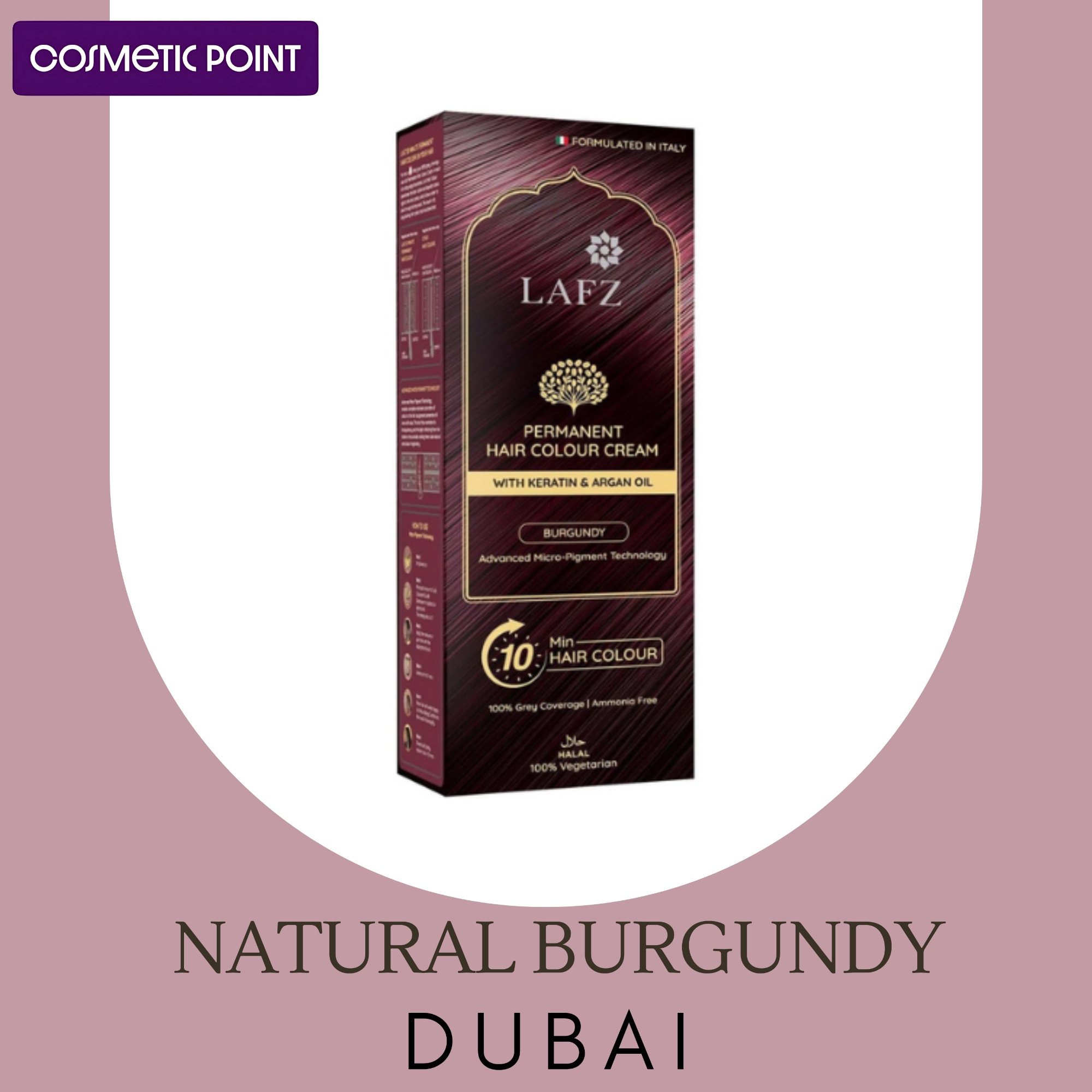 Picture of Lafz Permanent 10 Min Hair Color Cream Dubai (40ml) - Natural Burgundy