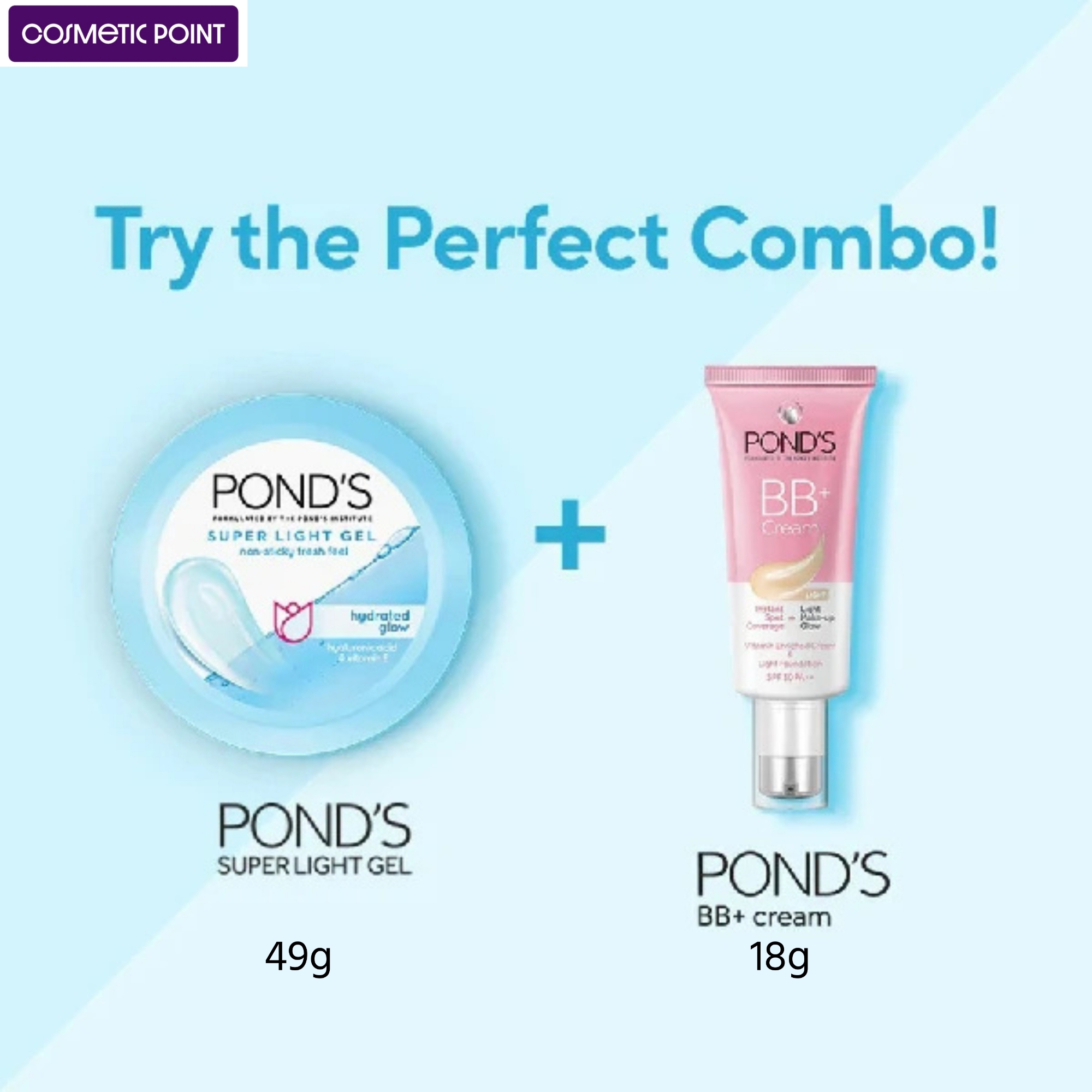 Picture of Combo - Pond's Hydrated Glow Super Light Gel 49g + Pond’s BB Cream 18g