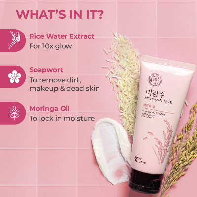 Buy The Face Shop Rice Water Bright Cleansing Foam – 150ml at best Price in Bangladesh 