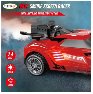 Picture of 1: 20 RC Racing Car Light Spray 2.4G Remote Control Sports With Battery USB Cable
