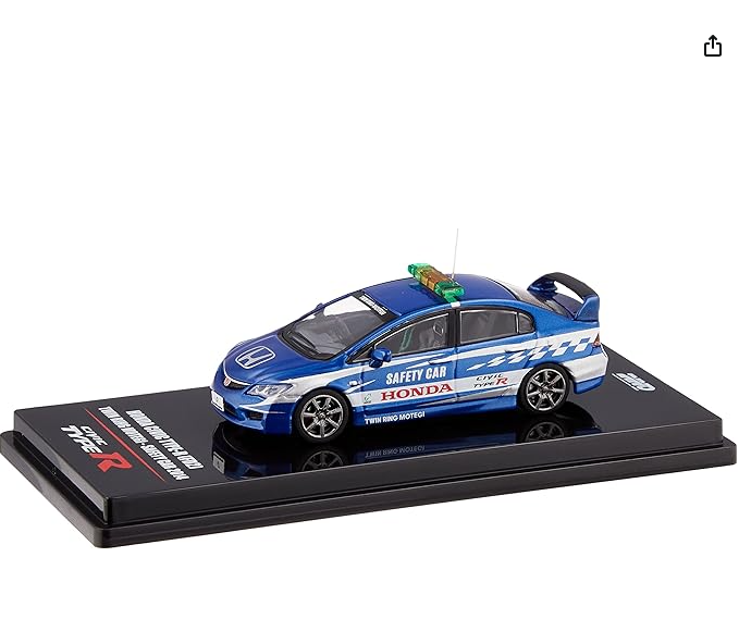 Picture of Solido Inno64 1/64 Scale Twin Ring Motegi Honda Civic FD2 Type-R Safety Car Toy, Blue