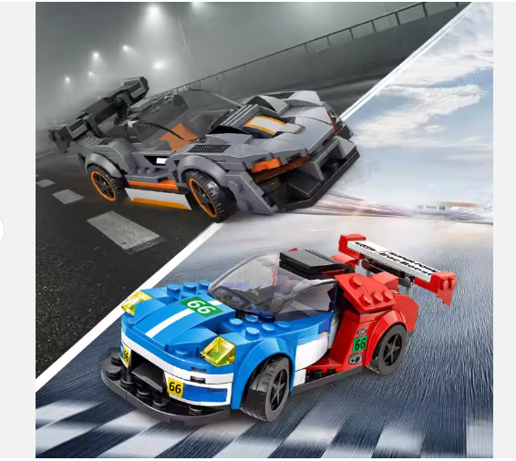 Picture of Happy one - 14 Style Compatible LEGO Technic Car City Racing Car Model Super Sport Building Blocks Bricks Christmas Gifts Toys For Childrens