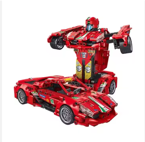 Picture of STEM Blocks Building racing car Toys - 2 in 1 Pull-Back Blocks Pullback 696pcs for Kids