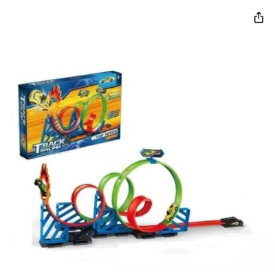 Picture of Track Racers Game Set, Multicolour Rings and Tracks for Kids