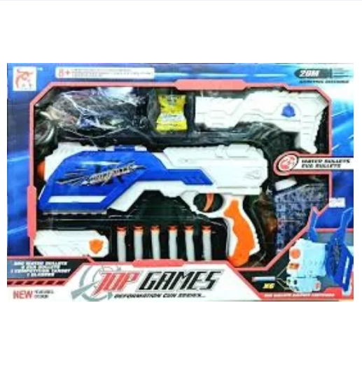 Picture of Air Soft Bullet Gun Toys Set Soft Dart Blaster Toys Foam Darts Gun With Bullet Holder and Target