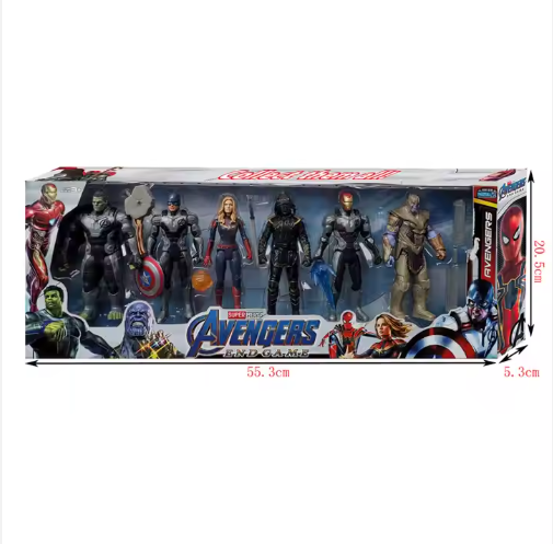Picture of Avengers 8 Mega Figure Giant Set Ironman Black Panther Spiderman Hulk Venom Thanos Captain America Cy