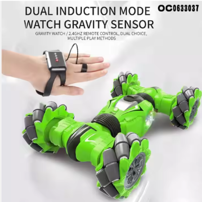 Picture of RC Stunt Car 4WD Watch Gesture Sensor Control Deformable Electric Car All-Terrain Transformable Car Auto-demo for Kids Christmas Gift W/ LED Light Music