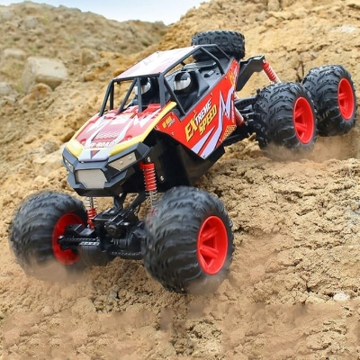 Picture of Christmas Toy Gift Off-road Remote Control Semi Truck Alloy Remote Control Off-road Big Wheel Toy Car Big 4/6 Wheel Drive Car 1:8/1:6 Scale Model Remote Control Hill Climber