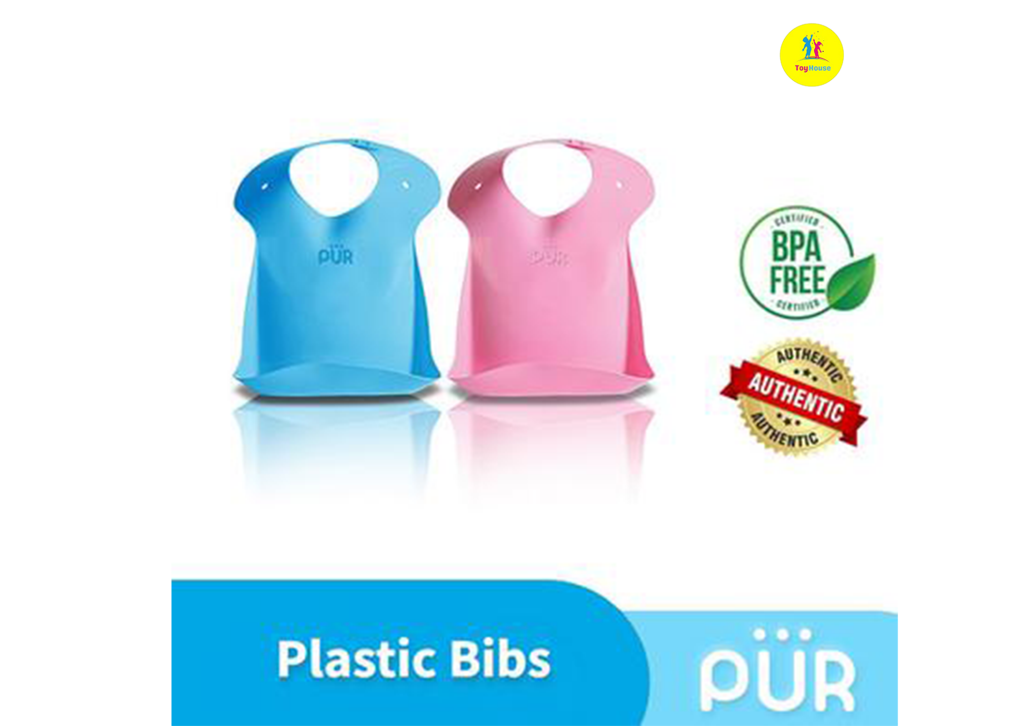 Picture of Pur Plastic Bib for Kids 1pc - 6904