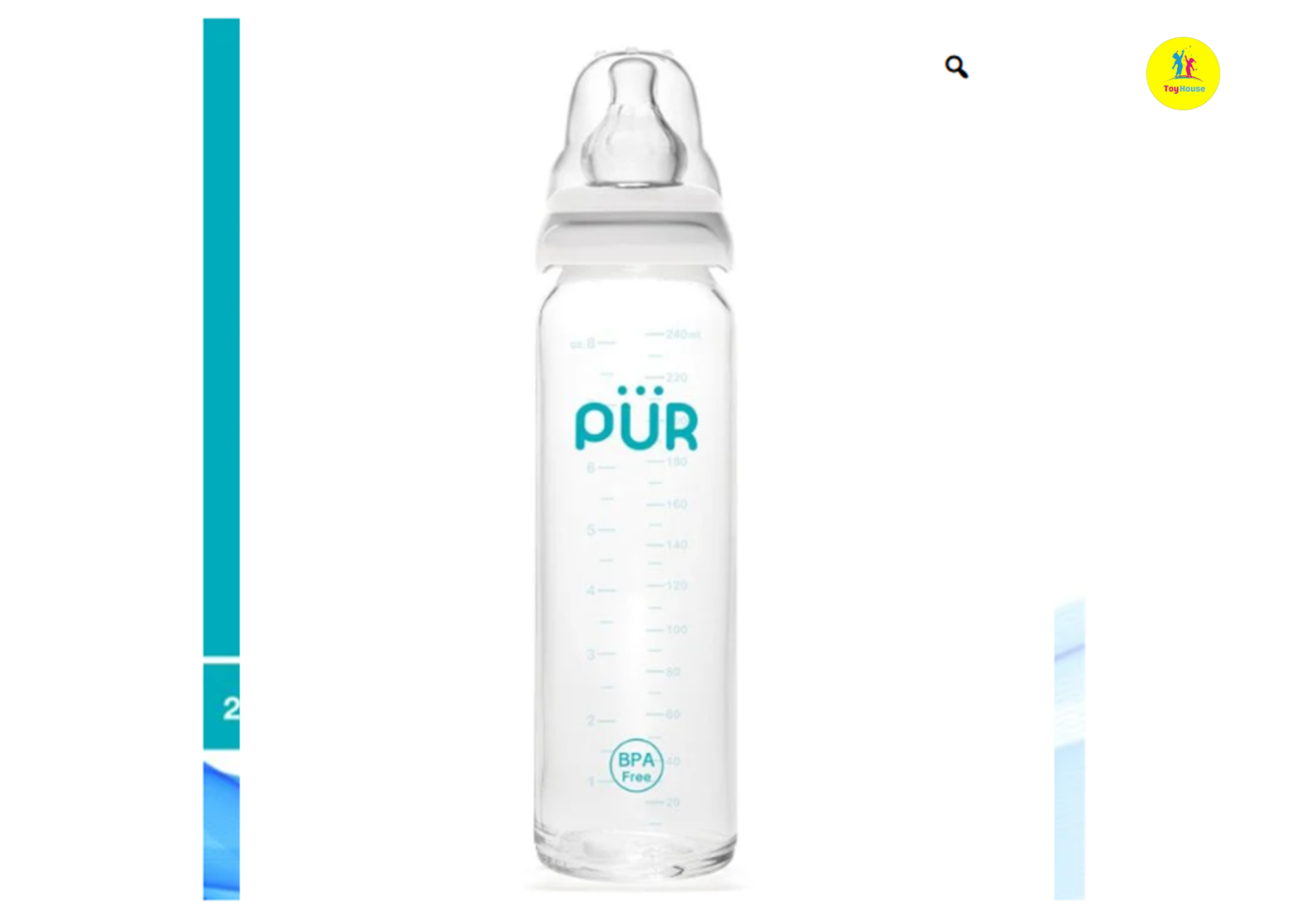 Picture of Pur Glass Feeding Bottle - 8oz/240ml - 1203