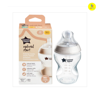 Picture of Tommee Tippee Natural Start PPSU Bottle with Slow Flow 0 Months Plus Gentle Feeding from Day One - 260 ml